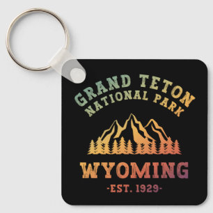 Grand Teton National Park Wyoming USA Gradient Key Ring