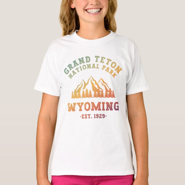 Grand Teton National Park Wyoming USA Gradient T-Shirt (Front)