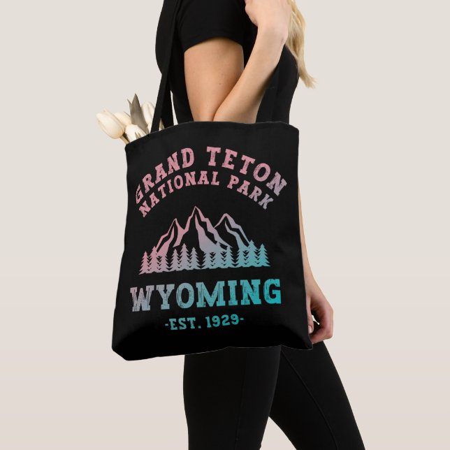 Grand Teton National Park Wyoming USA Gradient Tote Bag (Close Up)