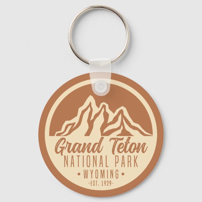 Grand Teton National Park Wyoming USA Key Ring (Front)