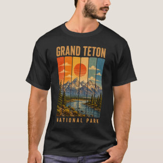 Grand Teton National Park Wyoming USA Outdoor Vint T-Shirt