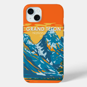 Grand Teton National Park Wyoming Vintage  iPhone 15 Mini Case