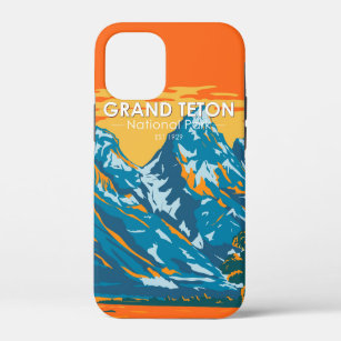 Grand Teton National Park Wyoming Vintage  iPhone 12 Mini Case