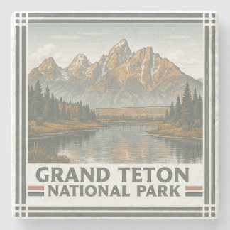 Grand Teton National Stone Coaster