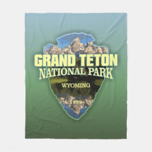 Grand Teton NP (arrowhead) Fleece Blanket