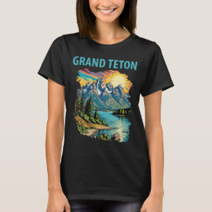 Grand Teton Peaks Blue Travel T-Shirt
