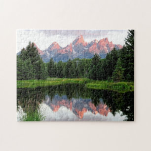 Grand Teton Reflections Over the Beaver Pond Jigsaw Puzzle