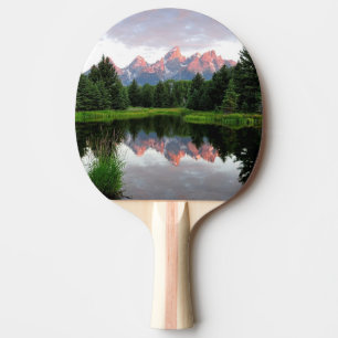 Grand Teton Reflections Over the Beaver Pond Ping Pong Paddle