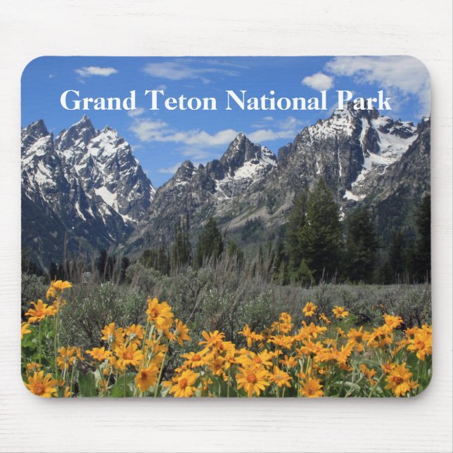 Grand Teton Springtime Souvenir Photo Mouse Pad (Front)