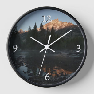 Grand Teton Sunrise at Cottonwood Creek Clock