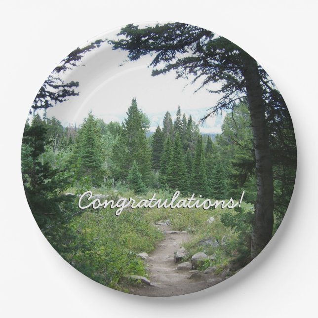 Grand Teton Trail Paper Plate (Front)