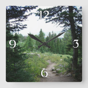 Grand Teton Trail Square Wall Clock