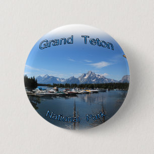 Grand Teton, US, Montana national park 6 Cm Round Badge