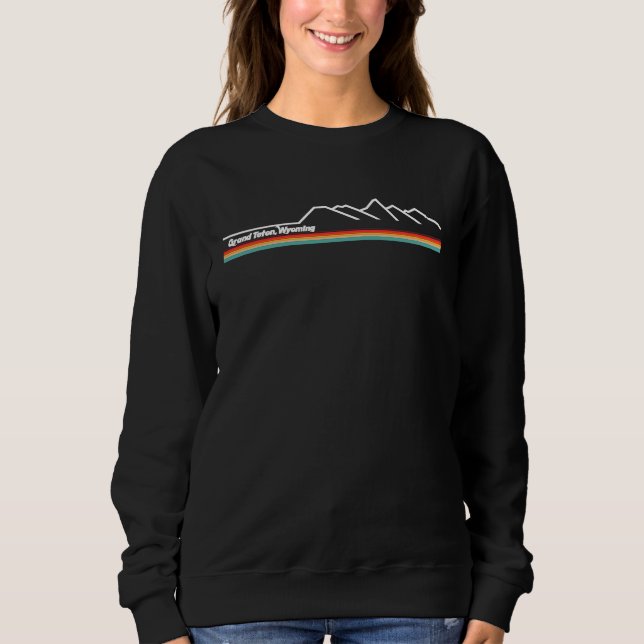 Grand Teton Wyoming Retro 1970s inspired Sweatshirt (Front)