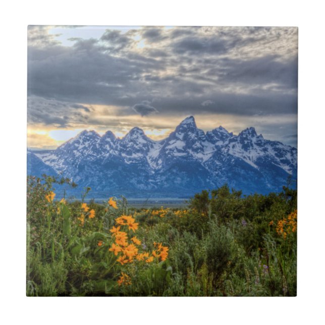Grand Tetons Ceramic Tile (Front)