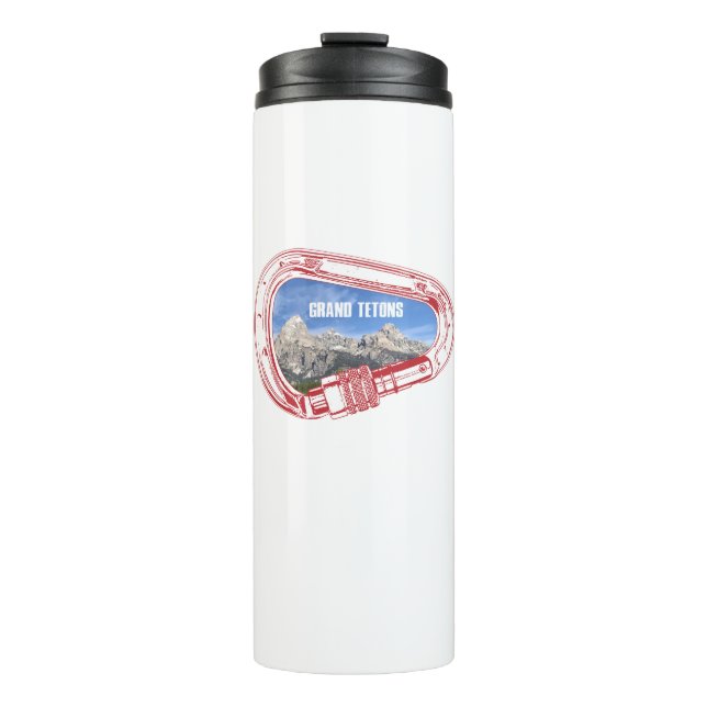 Grand Tetons Climbing Carabiner Thermal Tumbler (Front)
