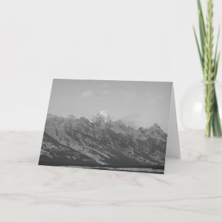 Grand Tetons in Winter, Jackson Hole, Wyoming Card