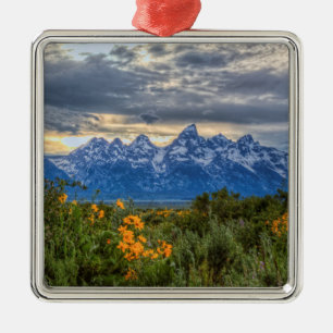 Grand Tetons Metal Ornament