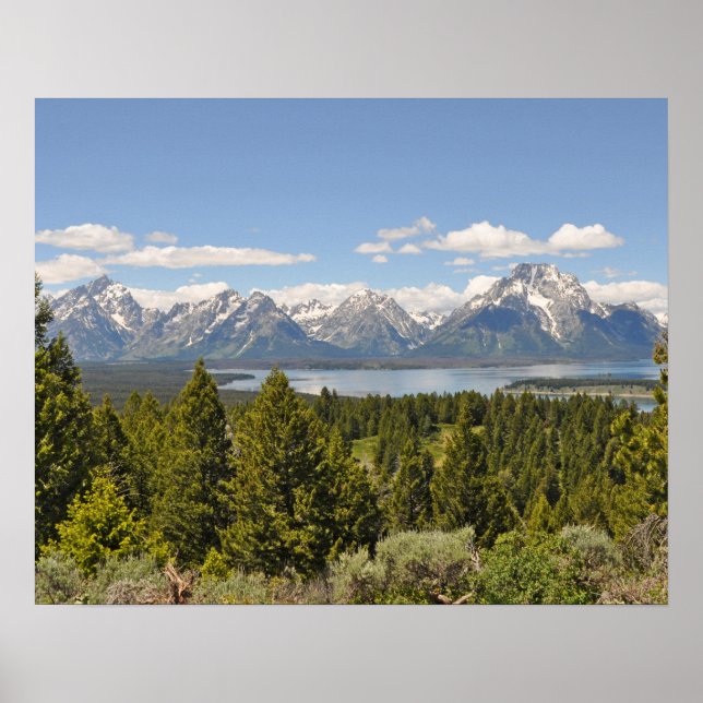 Grand Tetons Mountains Scenic View Poster (Front)