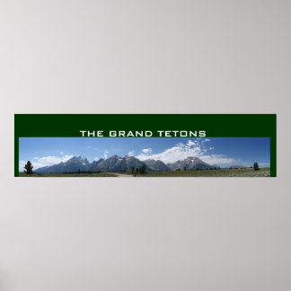 Grand Tetons panoramic poster