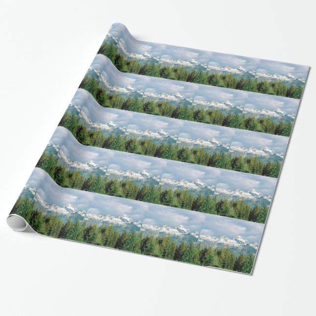 Grand Tetons Park Wrapping Paper (Unrolled)