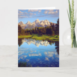 Grand Tetons reflecting in the Snake River Card