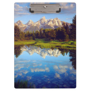Grand Tetons reflecting in the Snake River Clipboard