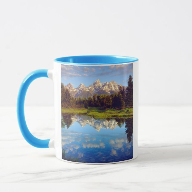 Grand Tetons reflecting in the Snake River Mug (Left)