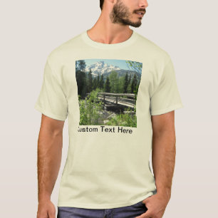 Grand Tetons Spring Snow and Wood Bridge T-Shirt