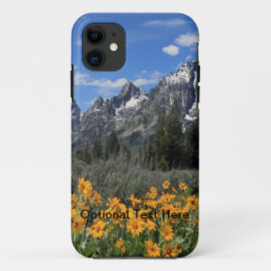 Grand Tetons with Yellow Flowers iPhone 11 Case