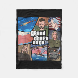 Grand Theft Nato Ukraine Counter Offensive War Pro Fleece Blanket
