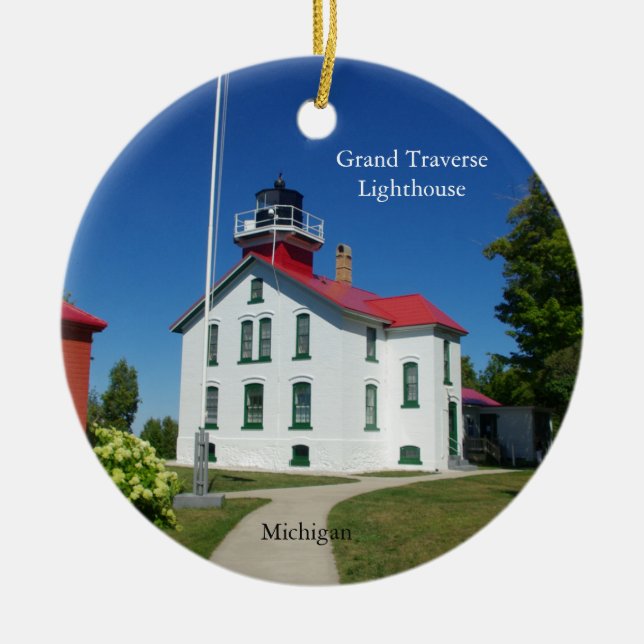 Grand Traverse Lighthouse ornament (Front)