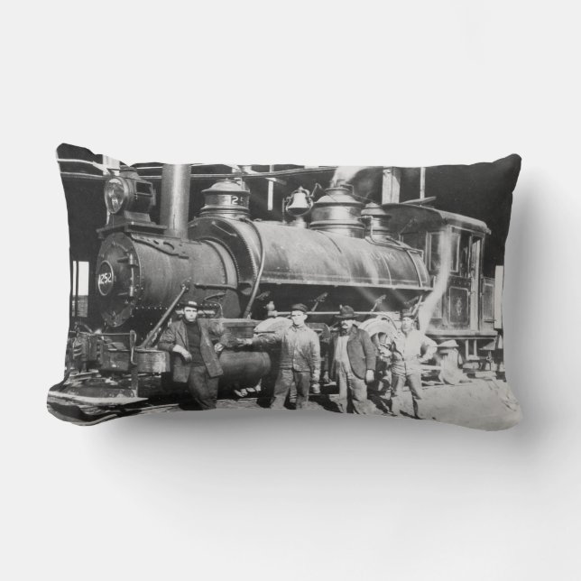 Grand Trunk Round House at Battle Creek Michigan Lumbar Cushion (Front)