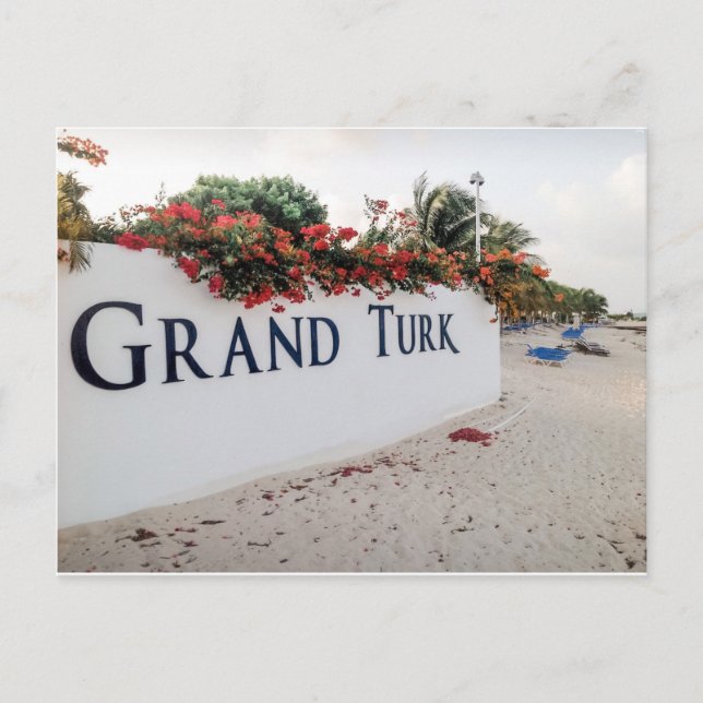 Grand Turk Beach Scene Postcard (Front)