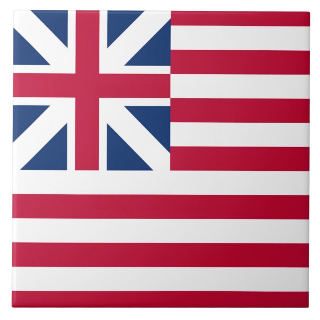 Grand Union, 1st USA Flag of Colonies Ceramic Tile (Front)