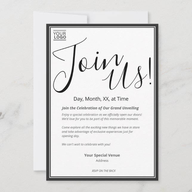 Grand Unveiling Special Event Invitation (Front)