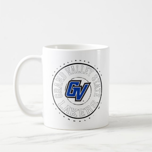 Grand Valley State Lakers Showtime Blue Coffee Mug (Left)