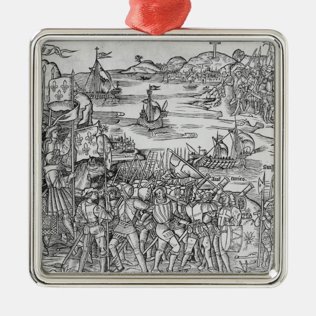 Grand Voyage de Hierusalem' Metal Tree Decoration (Front)