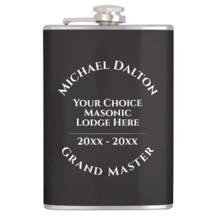 Grand Worshipful Master Masonic Hip Flask