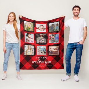 GRANDA PHOTO GIFTS - Photo Collage Lumberjack Fleece Blanket