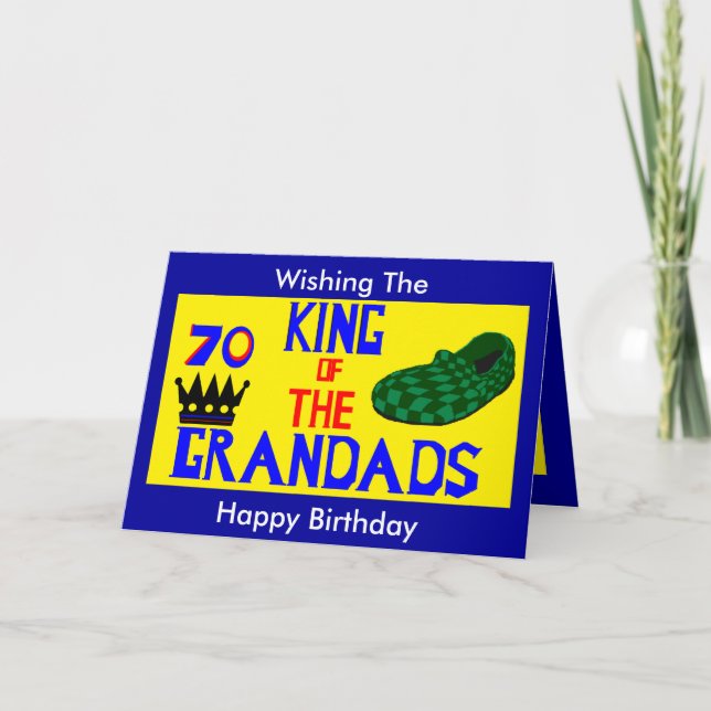 Grandad 70th Birthday card (Front)