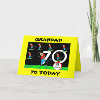 GRANDAD 70TH GOLFING BIRTHDAY CARD
