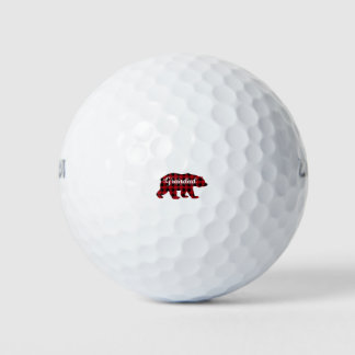 Grandad Bear Buffalo Red Plaid Matching Family Golf Balls
