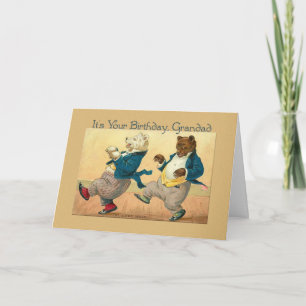 grandad birthday  dancing bears card