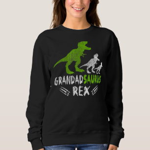 Grandad Dinosaur Grandadsaurus 2 Two Kids Christma Sweatshirt