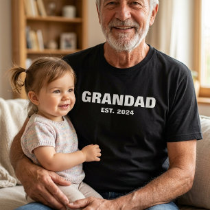 Grandad Est Father Day Gift New Grandpa T-Shirt