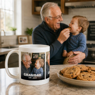 Grandad Est Photo Gift Collage Typography Coffee Mug