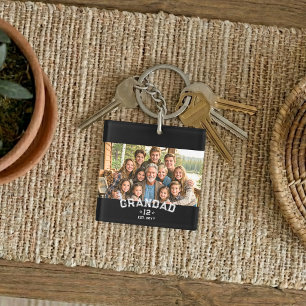 Grandad EST Year Photo Keepsake Total Grands Key Ring