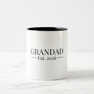 Grandad Established 2026 Two-Tone Coffee Mug