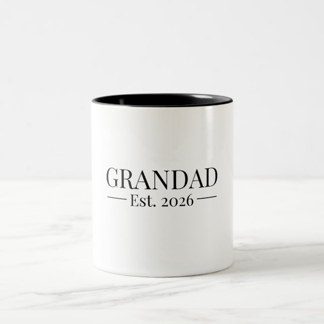 Grandad Established 2026 Two-Tone Coffee Mug (Center)